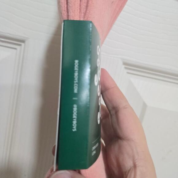 Bogey boys socks by macklemore mens size 9-12 m/L pastel pink long crew socks - Picture 3 of 7